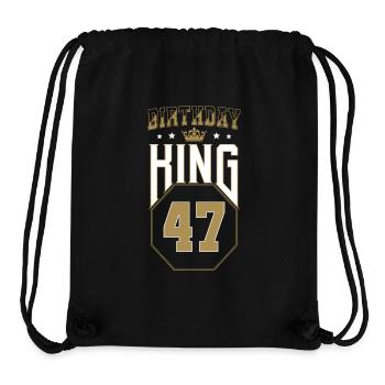 Birthday King 47 Jahre 47. Geburtstag Geschenk - Stanley/Stella recycelter Gym Bag - Schwarz - Vorne