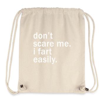 Don’t Scare Me I Fet Easily Funny - Sac à cordon recyclé Stanley/Stella - blanc naturel - Devant