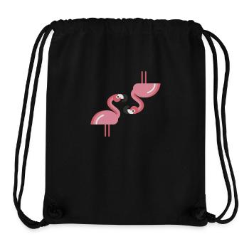 Flamingo Heads Upside Down Cute Pink Bird Lovers - Stanley/Stella Recycled Gym Bag - black - Front