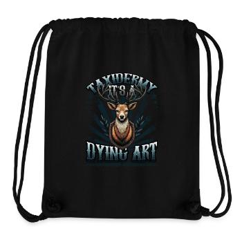 Taxidermy It's A Dying Art Deer Motif - Stanley/Stella Recycled Gym Bag - black - Front