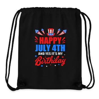 Vierter Juli Nationalfarben Nationalfeiertag USA - Stanley/Stella recycelter Gym Bag - Schwarz - Vorne
