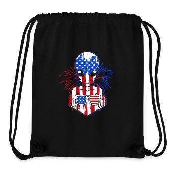 Vierter Juli Nationalfarben Nationalfeiertag USA - Stanley/Stella recycelter Gym Bag - Schwarz - Vorne