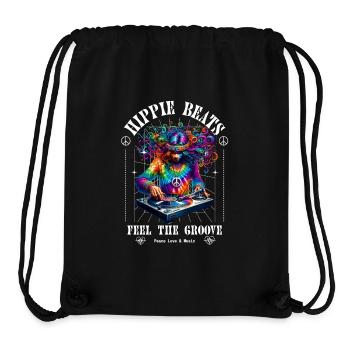 Hippie Beats - Stanley/Stella Recycled Gym Bag - black - Front