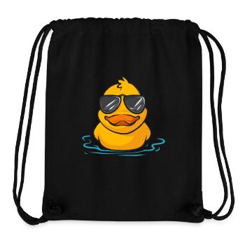 Quietscheentchen Quietscheente Gummiente - Stanley/Stella recycelter Gym Bag - Schwarz - Vorne