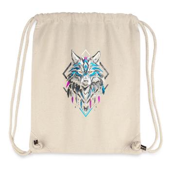 Bunter geometrischer Wolf - Stanley/Stella recycelter Gym Bag - Naturweiß - Vorne