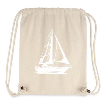 Segelboot Zeichnung - Stanley/Stella recycelter Gym Bag - Naturweiß - Vorne