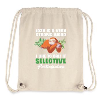 Sloth, laziness, lazy, morning grouch - Stanley/Stella Recycled Gym Bag - natural - Front