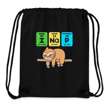 Sloth, laziness, lazy, morning grouch - Stanley/Stella Recycled Gym Bag - black - Front