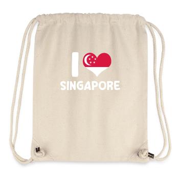 I love Singapore - Stanley/Stella Recycled Gym Bag - natural - Front
