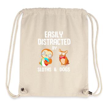 Sloth, laziness, lazy, morning grouch - Stanley/Stella Recycled Gym Bag - natural - Front