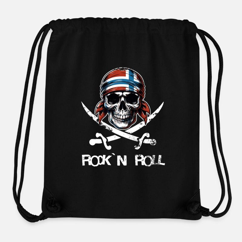 Skull Rockn Roll Norway - Stanley/Stella recycelter Gym Bag - Schwarz