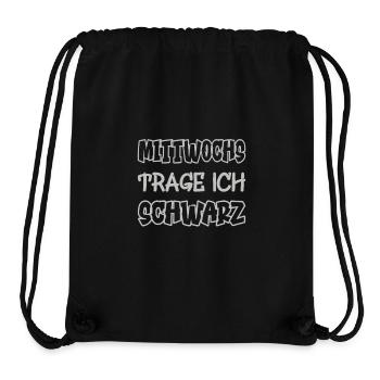 Le mercredi, je porte du noir en disant couleur noire - Sac à cordon recyclé Stanley/Stella - noir - Devant