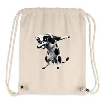 Drôle Dabbing Vache Danse Amoureux des animaux Dab Animaux - Sac à cordon recyclé Stanley/Stella - blanc naturel - Devant