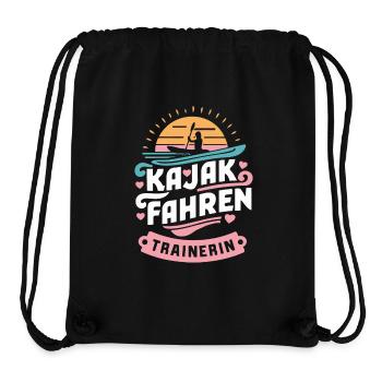 Kajak-Trainerin Shirt Paddeln Kanu Abenteuer - Stanley/Stella recycelter Gym Bag - Schwarz - Vorne