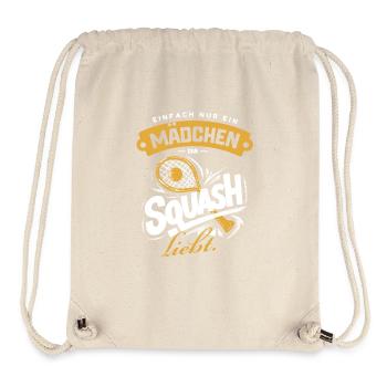 Mädchen Squash Liebe Sport Fanartikel Geschenk - Stanley/Stella recycelter Gym Bag - Naturweiß - Vorne
