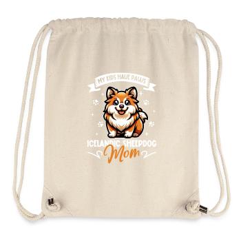 Islandhund Mama - Stanley/Stella recycelter Gym Bag - Naturweiß - Vorne