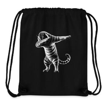 Lustiges Dabbing Tiger Wildtier Tierliebhaber - Stanley/Stella recycelter Gym Bag - Schwarz - Vorne