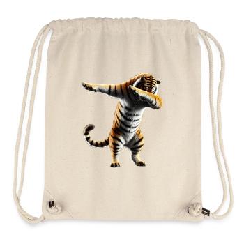 Lustiges Dabbing Tiger Wildtier Tierliebhaber - Stanley/Stella recycelter Gym Bag - Naturweiß - Vorne