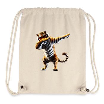 Lustiges Dabbing Tiger Wildtier Tierliebhaber - Stanley/Stella recycelter Gym Bag - Naturweiß - Vorne