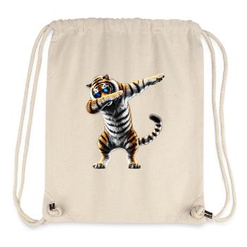 Lustiges Dabbing Tiger Wildtier Tierliebhaber - Stanley/Stella recycelter Gym Bag - Naturweiß - Vorne