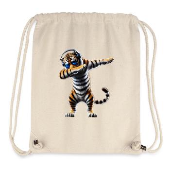 Lustiges Dabbing Tiger Wildtier Tierliebhaber - Stanley/Stella recycelter Gym Bag - Naturweiß - Vorne