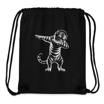 Lustiges Dabbing Tiger Wildtier Tierliebhaber - Stanley/Stella recycelter Gym Bag - Schwarz - Vorne