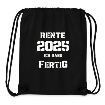 Rente 2025 Renter Job Kollegen - Stanley/Stella recycelter Gym Bag - Schwarz - Vorne
