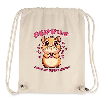 Gerbil Saying Racing Rat Funny Gerbil Gift - Stanley/Stella Recycled Gym Bag - natural - Front