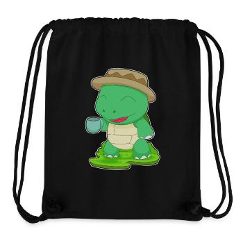 Schildkröte Kaffee Tasse - Stanley/Stella recycelter Gym Bag - Schwarz - Vorne