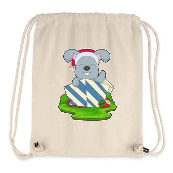 Forfait de Noël Lapin - Sac à cordon recyclé Stanley/Stella - blanc naturel - Devant