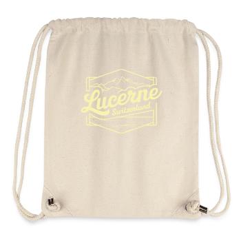 Lucerne Souvenir Schweiz Berge Motiv - Stanley/Stella recycelter Gym Bag - Naturweiß - Vorne