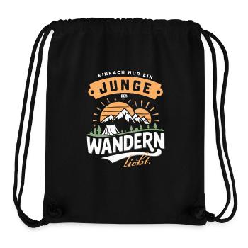 Junge Wandern Liebe Outdoor Abenteuer Geschenk - Stanley/Stella recycelter Gym Bag - Schwarz - Vorne