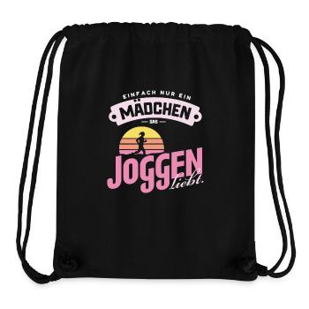 Mädchen Joggen Liebe Laufshirt Fitness Geschenk - Stanley/Stella recycelter Gym Bag - Schwarz - Vorne