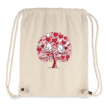 Romantischer Herzbaum mit Liebesvögeln für einen - Stanley/Stella recycelter Gym Bag - Naturweiß - Vorne