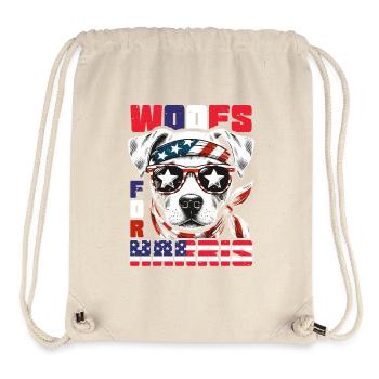 Harris Wahlen 2024 USA Hund Woofs Kamala Walz - Stanley/Stella recycelter Gym Bag - Naturweiß - Vorne