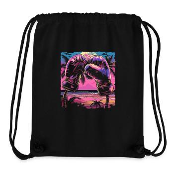 Gants de boxe Retrowave - Sac à cordon recyclé Stanley/Stella - noir - Devant