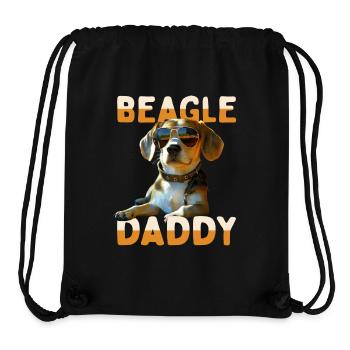 Beagle Daddy Hunde Papa Vatertag Vater Beagle Dad - Stanley/Stella recycelter Gym Bag - Schwarz - Vorne