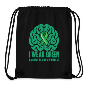 I Wear Green - Green Belt - Stanley/Stella Recycled Gym Bag - black - Front