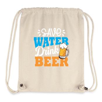 Save Water Drink Beer - Stanley/Stella recycelter Gym Bag - Naturweiß - Vorne