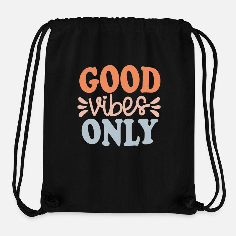 Nice Vibes uniquement - Sac à cordon recyclé Stanley/Stella - noir