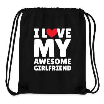 Paare Liebe Herz Freund Geschenkidee Beziehung - Stanley/Stella recycelter Gym Bag - Schwarz - Vorne
