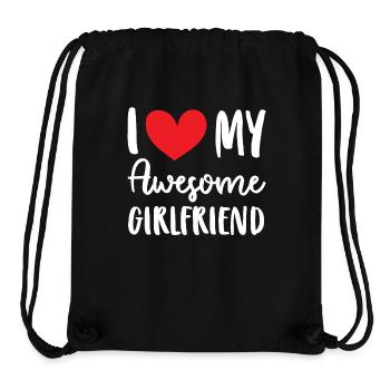 Paare Liebe Herz Freund Geschenkidee Beziehung - Stanley/Stella recycelter Gym Bag - Schwarz - Vorne