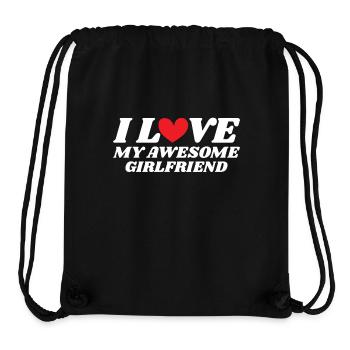 Paare Liebe Herz Freund Geschenkidee Beziehung - Stanley/Stella recycelter Gym Bag - Schwarz - Vorne