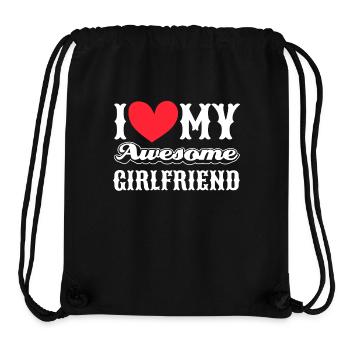 Paare Liebe Herz Freund Geschenkidee Beziehung - Stanley/Stella recycelter Gym Bag - Schwarz - Vorne