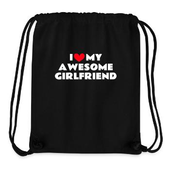 Paare Liebe Herz Freund Geschenkidee Beziehung - Stanley/Stella recycelter Gym Bag - Schwarz - Vorne