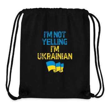 Ukraine - Stanley/Stella recycelter Gym Bag - Schwarz - Vorne