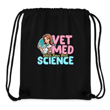 Vet Med Where Paws Meet Science Veterinary Clinic - Stanley/Stella Recycled Gym Bag - black - Front