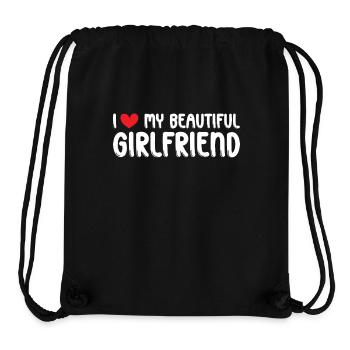 Paare Liebe Herz Freund Geschenkidee Beziehung - Stanley/Stella recycelter Gym Bag - Schwarz - Vorne