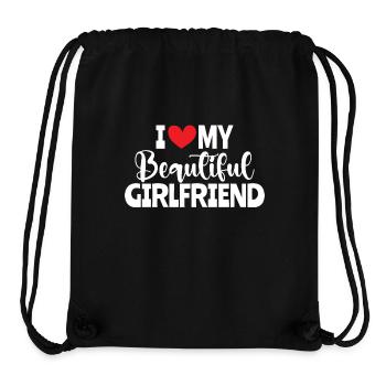 Paare Liebe Herz Freund Geschenkidee Beziehung - Stanley/Stella recycelter Gym Bag - Schwarz - Vorne