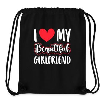 Paare Liebe Herz Freund Geschenkidee Beziehung - Stanley/Stella recycelter Gym Bag - Schwarz - Vorne
